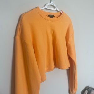 Orange Cropped Hoodie